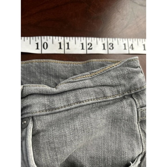 AGOLDE Crop Distressed Gray Wash Denim Jeans Size‎ 28 Stretch 28x26 Mid Rise - Picture 6 of 8